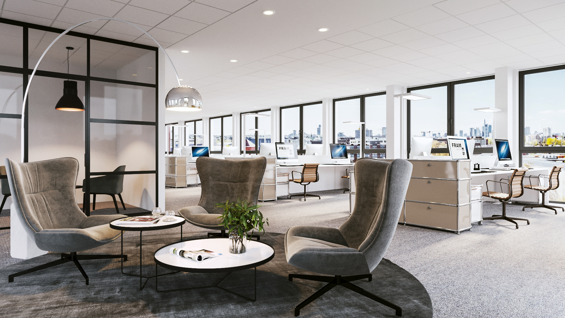 3d büro Innenvisualisierung